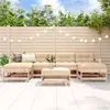 Image de Salon de jardin modulable Vidaxl bois massif bois 7 pieces 62.0 x 62.0 x 32 6 personnes