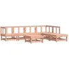 Image de Salon de jardin modulable vidaxl 7 pieces 6 personnes bois massif 60.5 x 61 x 62 bois