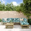 Image de Salon de jardin modulable vidaxl bois massif 7 pieces 60.5 x 61 x 62 cm