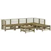 Image de Salon de jardin modulable Vidaxl bois bois 7 pieces 63.5 x 63.5 x 60 6 personnes