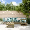 Image de Salon de jardin modulable Vidaxl bois bois 6 pieces 60.5 x 61 x 62 5 personnes