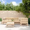 Image de Salon de jardin modulable Vidaxl 5 personnes 6 pieces bois 62 x 66 x 70.5 bois massif