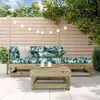 Image de Salon de jardin modulable Vidaxl bois bois 4 pieces x 61 x 62 4 personnes
