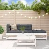 Image de Salon de jardin modulable Vidaxl bois massif blanc 4 pieces x 62 x 70.5 3 personnes
