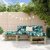 Image de Salon de jardin modulable Vidaxl bois bois 4 pieces x 63.5 x 60 3 personnes