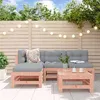 Image de 5 pieces Vidaxl bois salon de jardin modulable 4 personnes bois massif