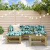 Image de Salon de jardin modulable VIDAXL bois bois 5 pieces x 63.5 x 60 5 personnes