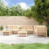 Image de Salon de jardin modulable Vidaxl bois massif bois 8 pieces x 63.5 x 60 7 personnes