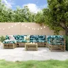 Image de Salon de jardin modulable Vidaxl bois bois 8 pieces x 63.5 x 60 7 personnes