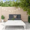 Image de Salon de jardin Vidaxl bois massif blanc 2 pieces 2 personnes