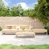 Image de Salon de jardin vidaxl Bois massif 6 personnes 4 pieces