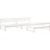 Image de Salon de jardin Vidaxl bois massif blanc 4 pieces 6 personnes