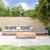 Image de Salon de jardin Vidaxl bois massif bois 4 pieces 120.0 x 84.0 x 120.0 6 personnes