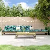 Image de Salon de jardin Vidaxl bois bois 4 pieces 6 personnes