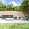 Image de Salon de jardin modulable Vidaxl bois massif blanc 5 pieces 120.0 x 84.0 x 30 8 personnes