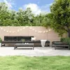 Image de Salon de jardin modulable Vidaxl bois massif gris 5 pieces x 120 x 70 5 personnes