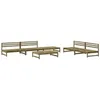 Image de Salon de jardin modulable Vidaxl bois bois 6 pieces x 120 x 70 10 personnes
