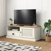 Image de Meuble TV VIGO blanc 106x40x40 cm bois massif de pin