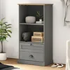 Image de Bibliothèque VIGO gris 60x35x114,5 cm bois massif de pin