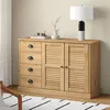 Image de vidaXL Buffet avec Tiroirs, Armoire de Rangement avec Compartiment, Meuble de Cuisine Salon Couloir Intérieur, Moderne, Bois Massif de Pin 353187