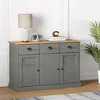 Image de vidaXL Buffet avec tiroirs VIGO 113x40x75 cm gris bois massif de pin353192