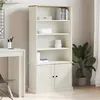 Image de vidaXL Bibliothèque VIGO blanc 85x35x170 cm bois massif de pin, étagère, étagère à livres, armoire d'affichage, armoire de rangement 353197