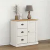 Image de Buffet avec tiroirs VIGO 78x40x75 cm blanc bois massif de pin