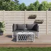 Image de Salon de jardin modulable vidaxl acier 2 personnes 3 pieces