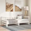 Image de Lit coulissant sans matelas blanc 2x(90x200) cm
