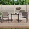 Image de vidaXL Ensemble à Manger de Jardin avec Coussins 3 pcs, Chaises à Manger avec Accoudoirs, Ensemble de Meubles avec Table, 3186937