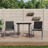 Image de vidaXL Ensemble à Manger de Jardin avec Coussins 3 pcs, Chaises à Manger avec Accoudoirs, Ensemble de Meubles avec Table, 3186939