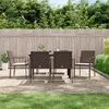 Image de vidaXL Ensemble à manger de jardin 7 pcs coussins résine tressée acier 3186958