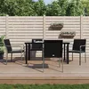 Image de vidaXL Ensemble à manger de jardin 5 pcs coussins résine tressée acier 3186963