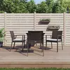 Image de vidaXL 5-delige Tuinset met kussens poly rattan en staal3186970