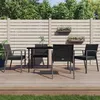 Image de vidaXL Ensemble à manger de jardin 5 pcs coussins résine tressée acier 3186975