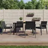 Image de vidaXL Ensemble à manger de jardin 5 pcs coussins résine tressée acier 3186991