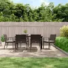 Image de vidaXL 7-delige Tuinset met kussens poly rattan en staal3186994