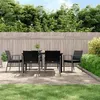 Image de vidaXL Ensemble à manger de jardin 7 pcs coussins résine tressée acier 3186996