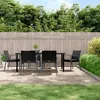 Image de vidaXL Ensemble à manger de jardin 7 pcs coussins résine tressée acier 3186999