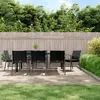 Image de vidaXL Ensemble à manger de jardin 9 pcs coussins résine tressée acier 3187000