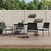 Image de vidaXL Ensemble à manger de jardin 5 pcs coussins résine tressée acier 3187005