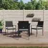 Image de vidaXL Ensemble à manger de jardin 5 pcs coussins résine tressée acier 3187018