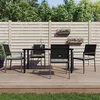 Image de vidaXL Ensemble à manger de jardin 5 pcs coussins résine tressée acier 3187025