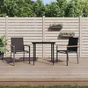Image de vidaXL Ensemble à manger de jardin 3 pcs noir textilène et acier, ensemble à manger, ensemble à manger d'extérieur, ensemble 3187033