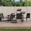 Image de vidaXL Ensemble à manger de jardin 5 pcs noir textilène et acier 3187045