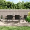 Image de vidaXL Ensemble à manger de jardin 7 pcs noir textilène et acier 3187047