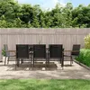 Image de vidaXL Ensemble à manger de jardin 9 pcs noir textilène et acier 3187048