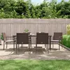 Image de Lot de 6 chaise vidaxl H. 84 cm empilable non pliable en rotin exterieur marron