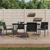 Image de Lot de 4 chaise vidaxl exterieur empilable non pliable H. 84 cm en rotin noir