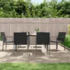 Image de Lot de 6 chaise vidaxl H. 84 cm empilable non pliable exterieur en rotin noir